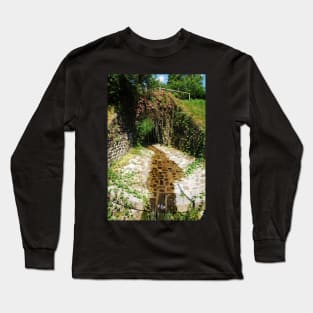 Flowery Bridge with Stream Long Sleeve T-Shirt